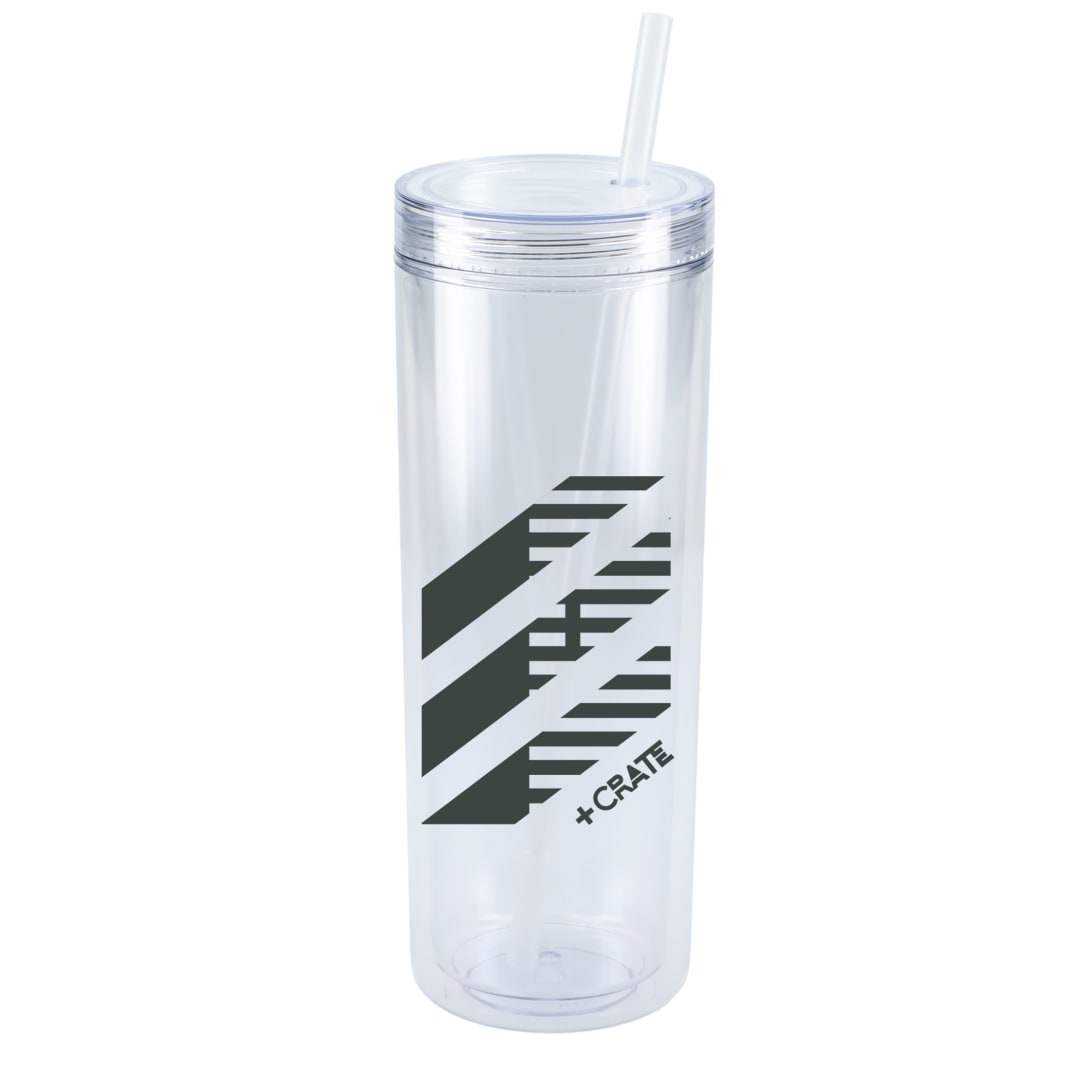 Chroma Recycled Acrylic Straw Tumbler 16oz - SM-6020 Clear