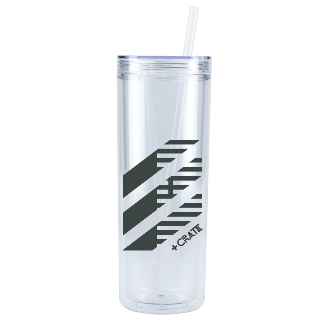 Chroma Recycled Acrylic Straw Tumbler 16oz - SM-6020 Clear