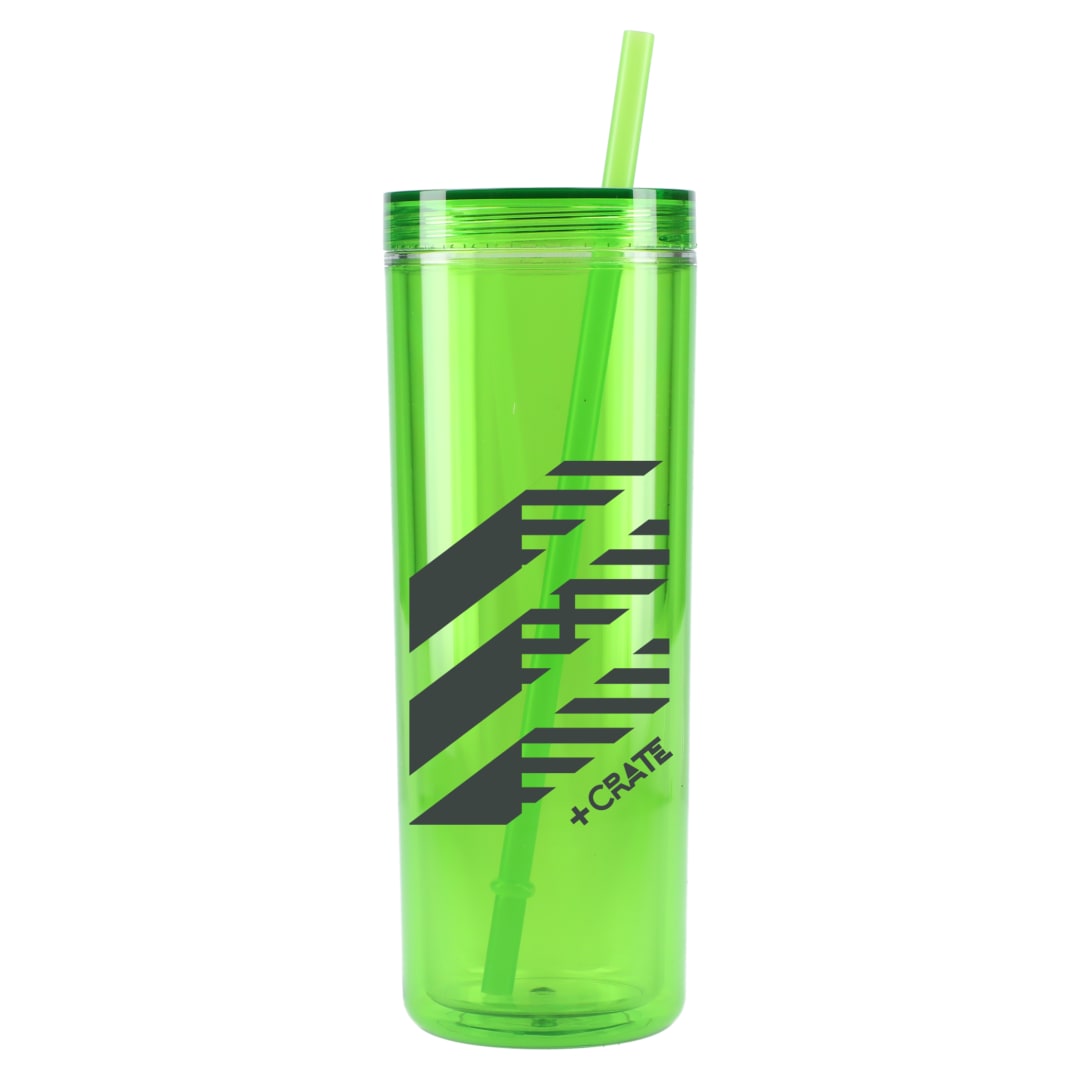 Chroma Recycled Acrylic Straw Tumbler 16oz - SM-6020 Green