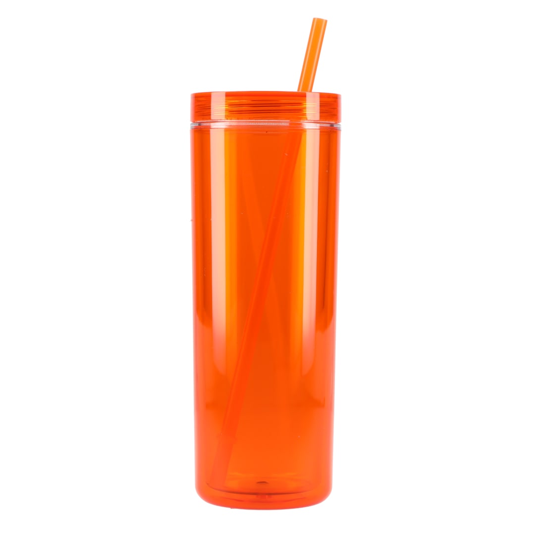 Chroma Recycled Acrylic Straw Tumbler 16oz - SM-6020 Orange