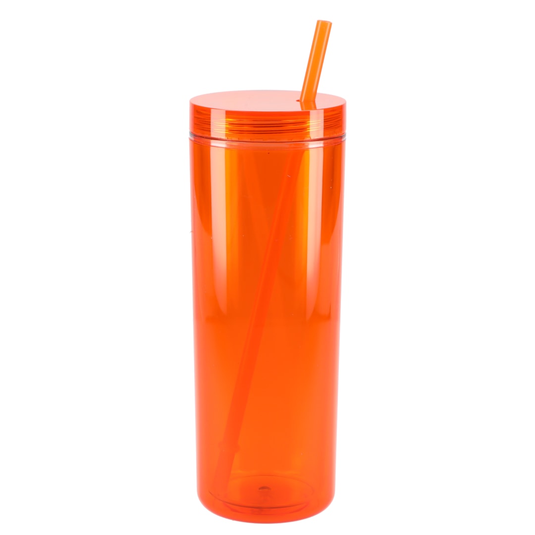 Chroma Recycled Acrylic Straw Tumbler 16oz - SM-6020 Orange