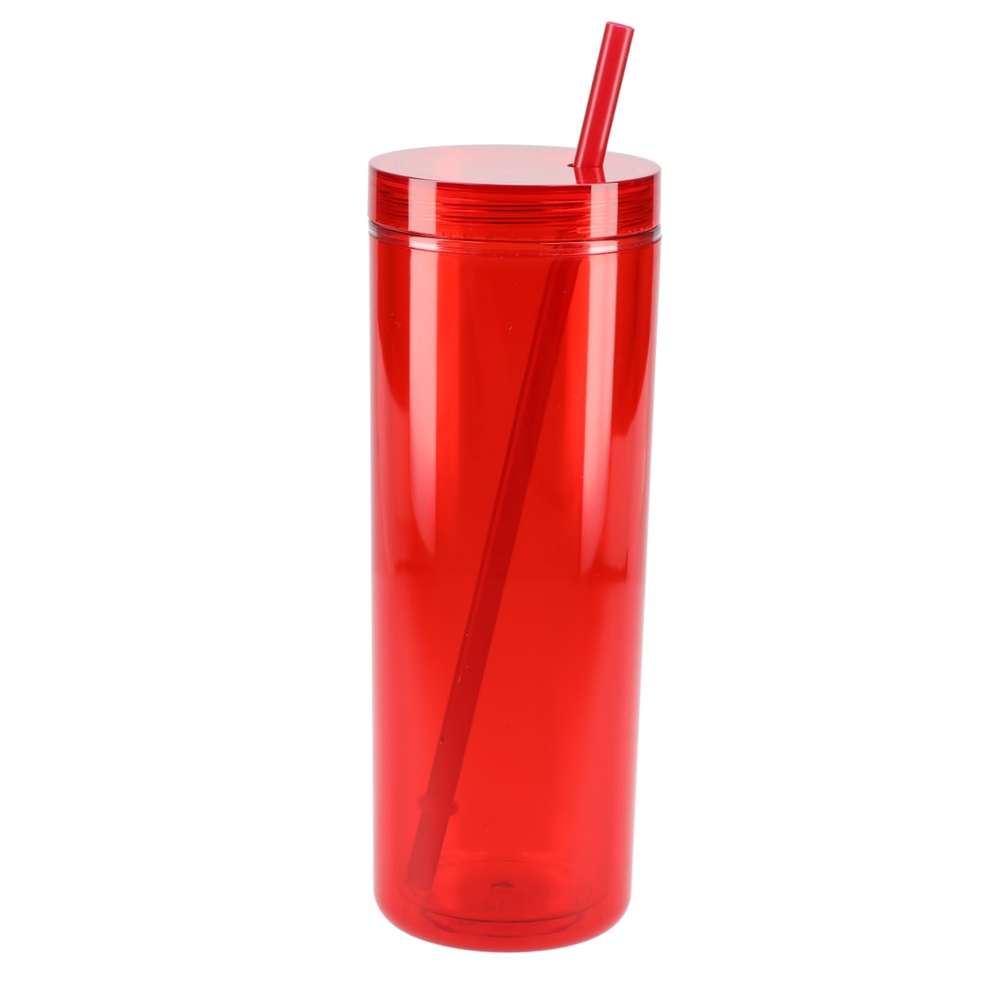 Chroma Recycled Acrylic Straw Tumbler 16oz - SM-6020 Red