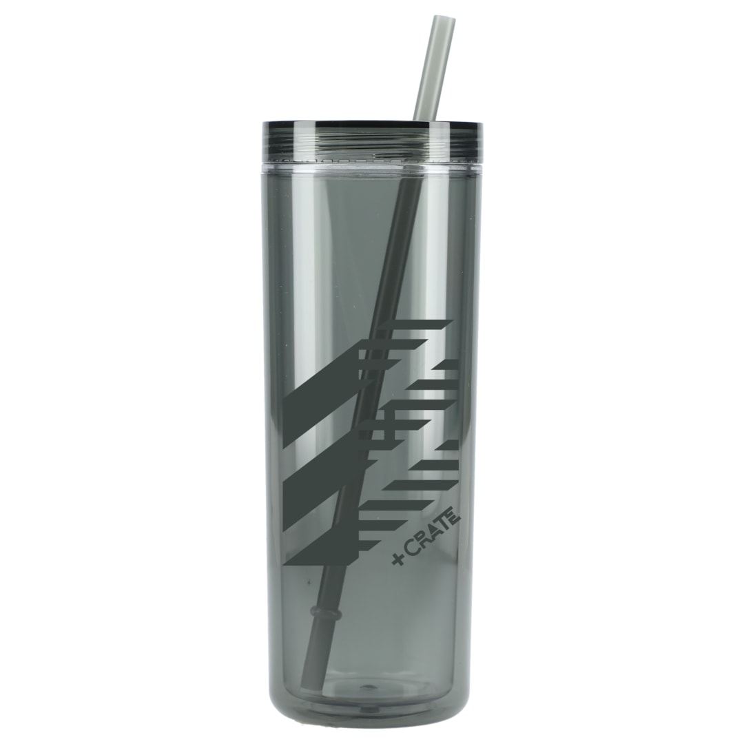 Chroma Recycled Acrylic Straw Tumbler 16oz - SM-6020 Black