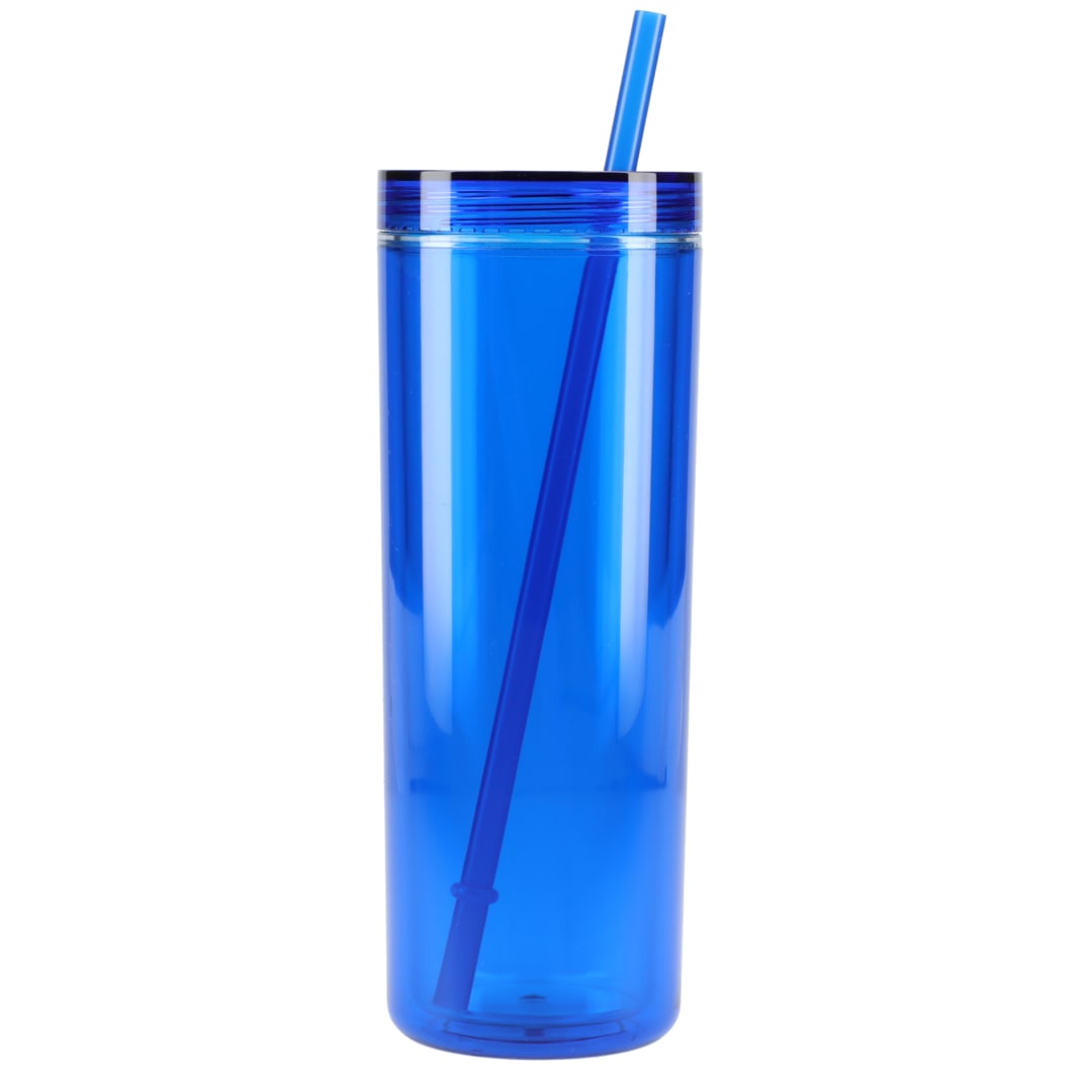 Chroma Recycled Acrylic Straw Tumbler 16oz - SM-6020 Blue