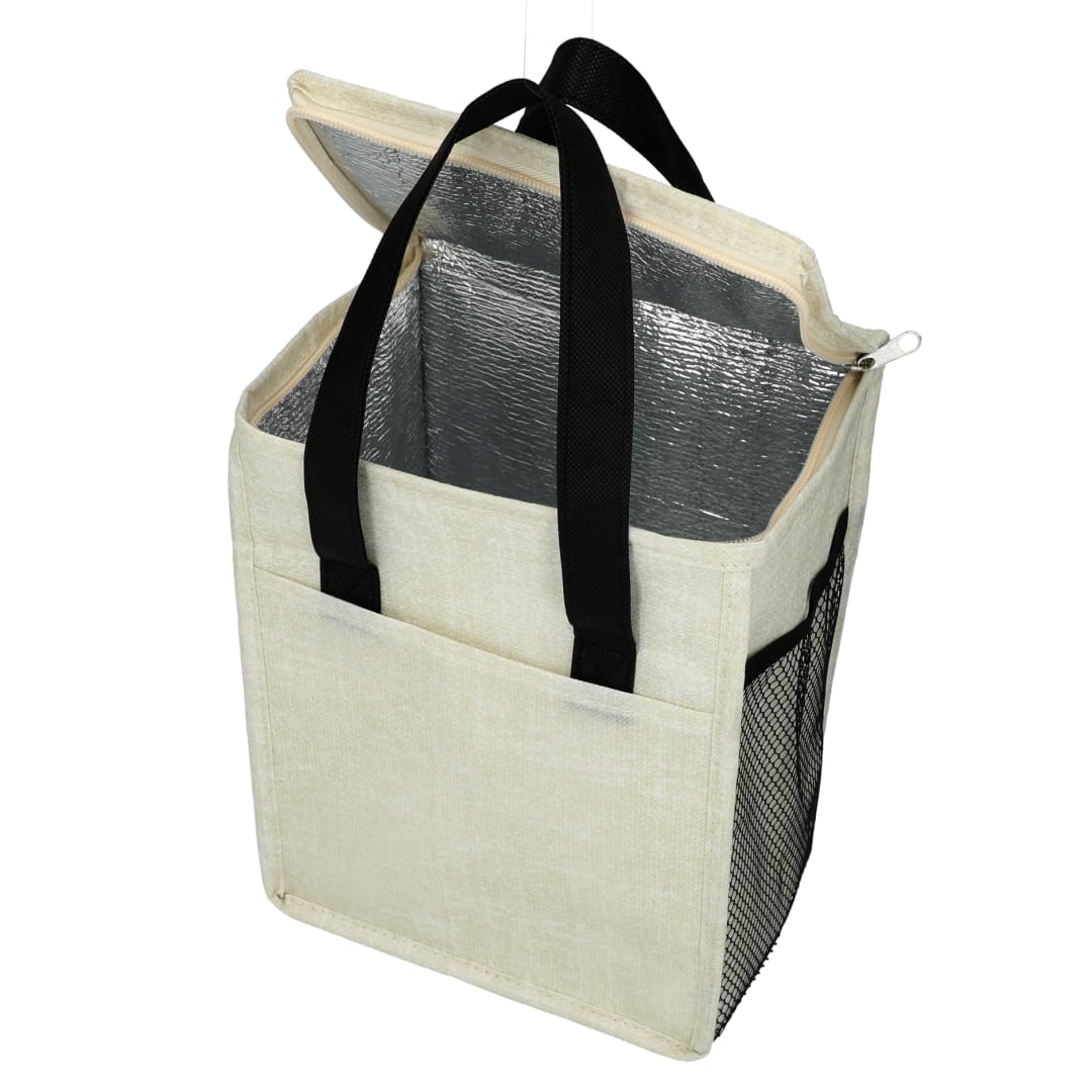 Ares Recycled Non-Woven 12 Can Cooler - SM-7941 Black