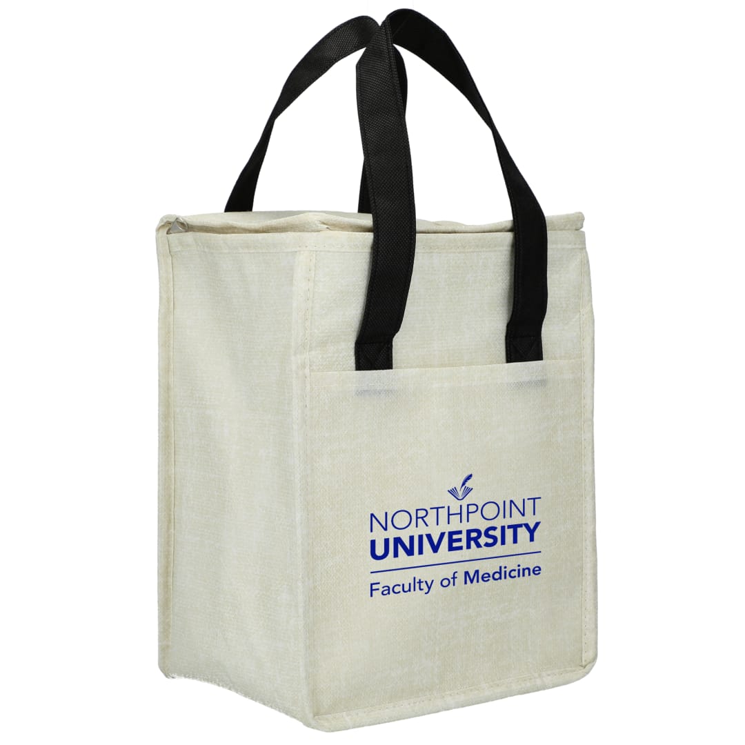 Ares Recycled Non-Woven 12 Can Cooler - SM-7941 Black