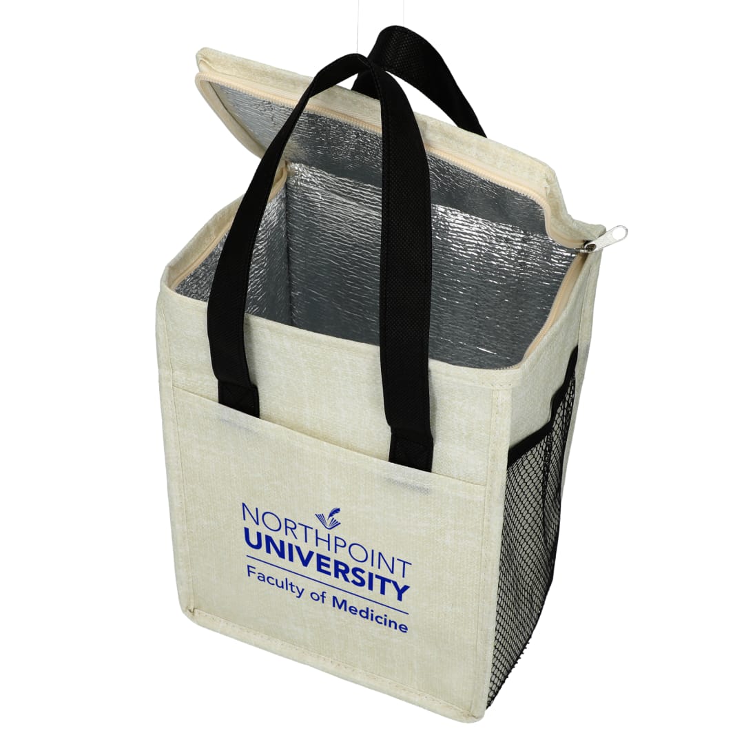 Ares Recycled Non-Woven 12 Can Cooler - SM-7941 Black