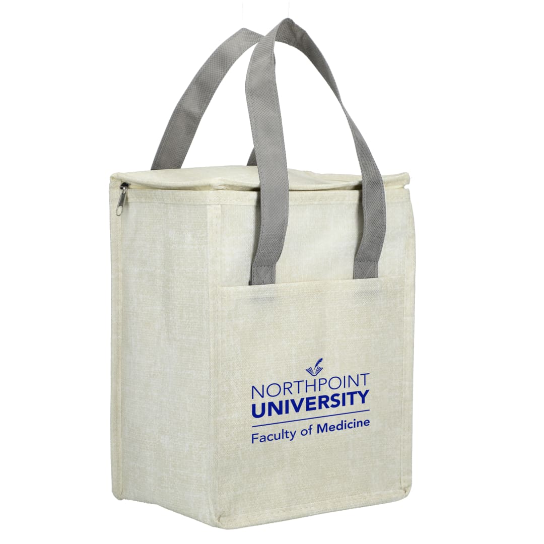 Ares Recycled Non-Woven 12 Can Cooler - SM-7941 Gray