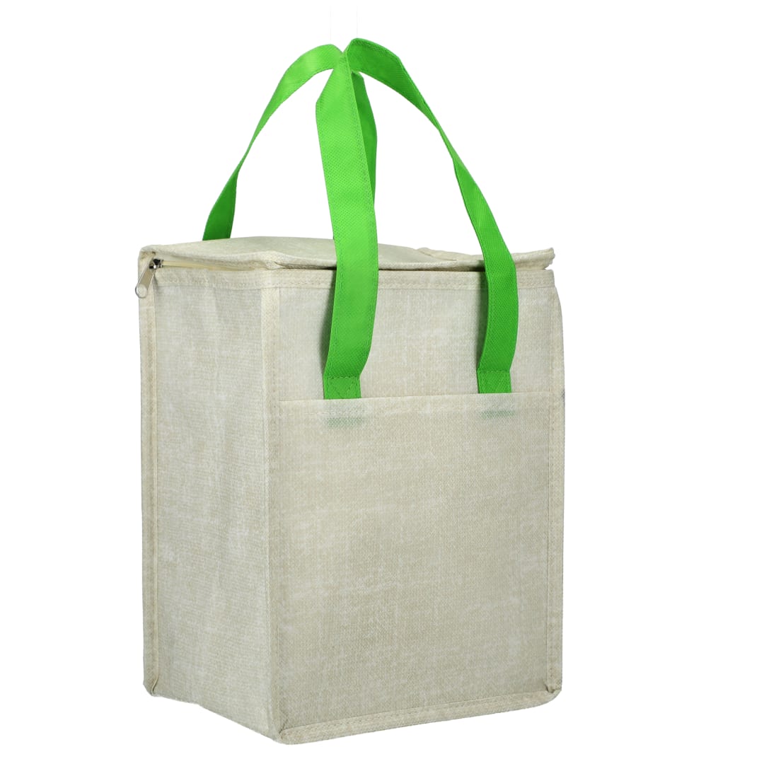 Ares Recycled Non-Woven 12 Can Cooler - SM-7941 Green