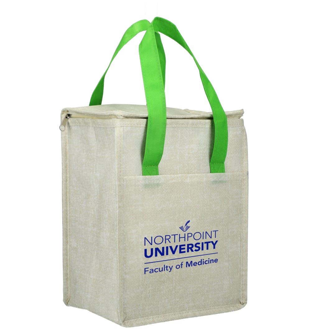 Ares Recycled Non-Woven 12 Can Cooler - SM-7941 Green