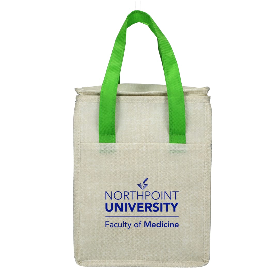 Ares Recycled Non-Woven 12 Can Cooler - SM-7941 Green