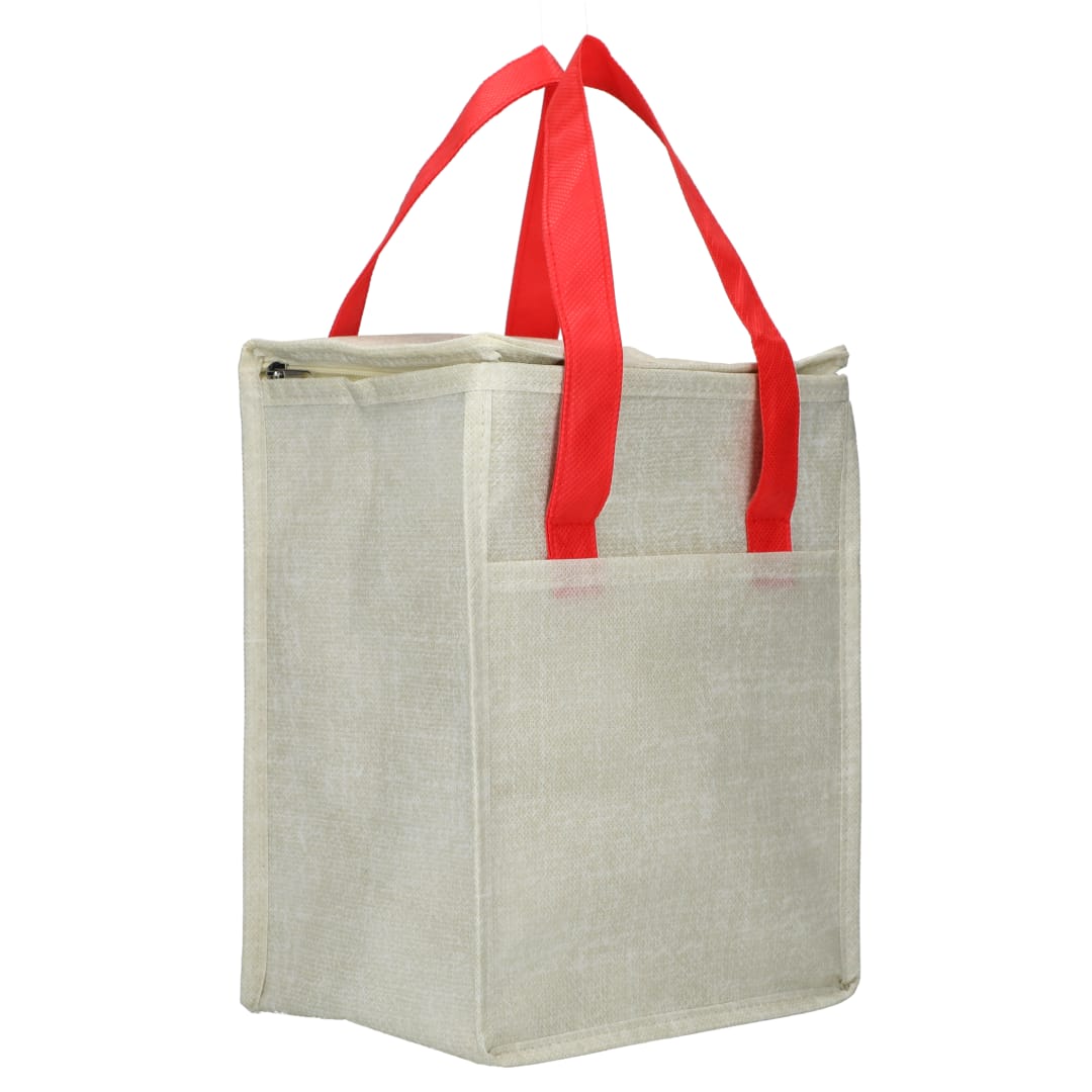 Ares Recycled Non-Woven 12 Can Cooler - SM-7941 Red