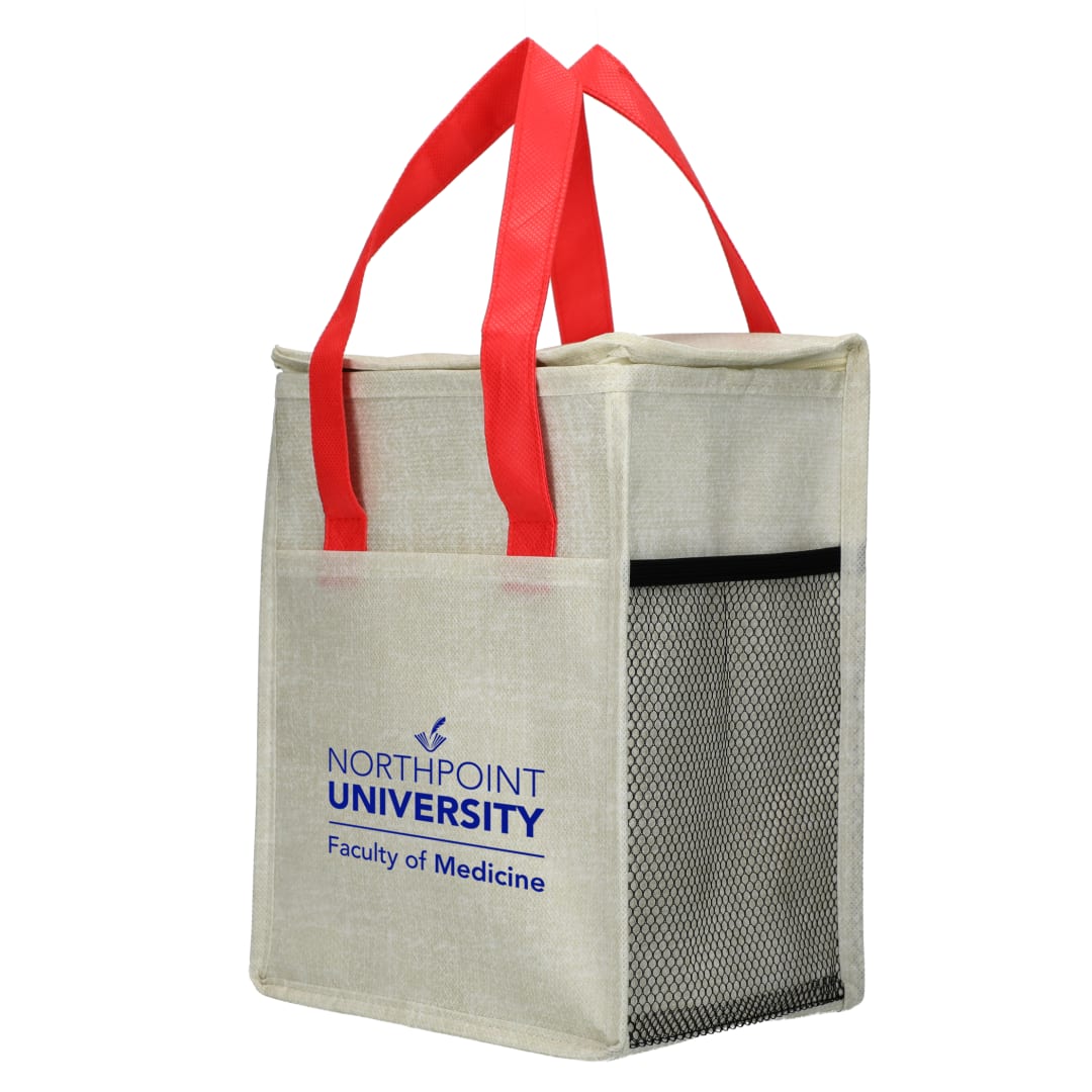 Ares Recycled Non-Woven 12 Can Cooler - SM-7941 Red