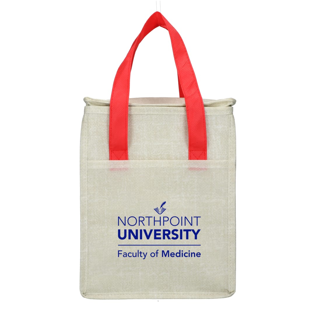 Ares Recycled Non-Woven 12 Can Cooler - SM-7941 Red