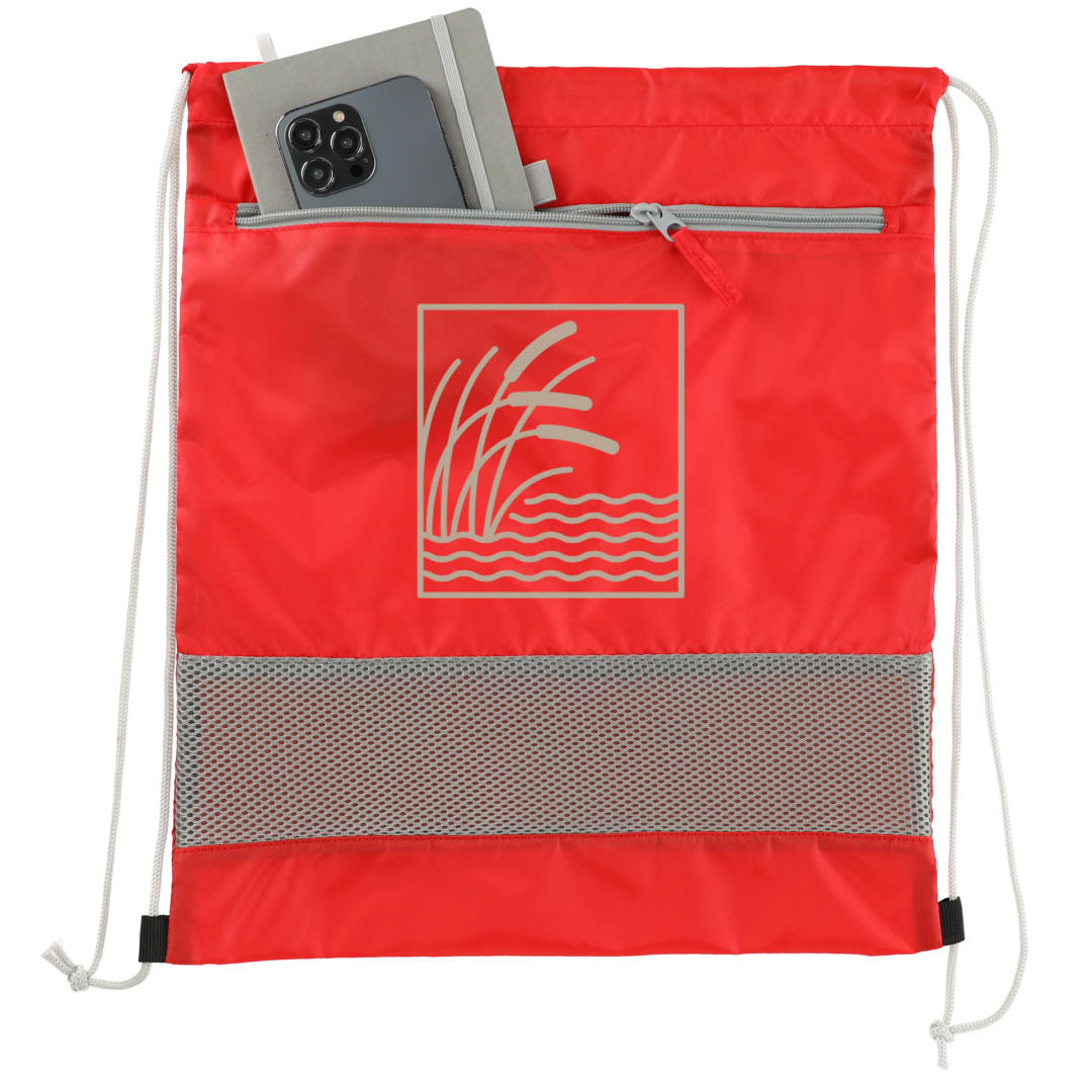 Sparks Recycled Drawstring Bag - SM-8199 Red