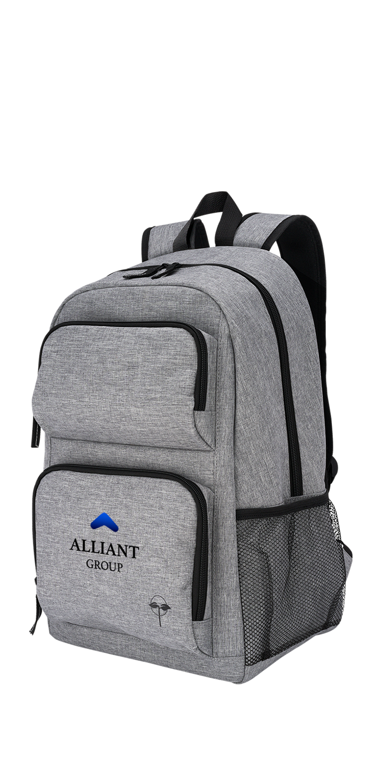 EarthTrendz EarthTrendz™ 26L rPET Whitewater Laptop Backpack - BG377 Gray