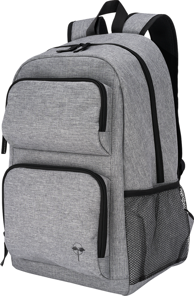 EarthTrendz EarthTrendz™ 26L rPET Whitewater Laptop Backpack - BG377 Gray