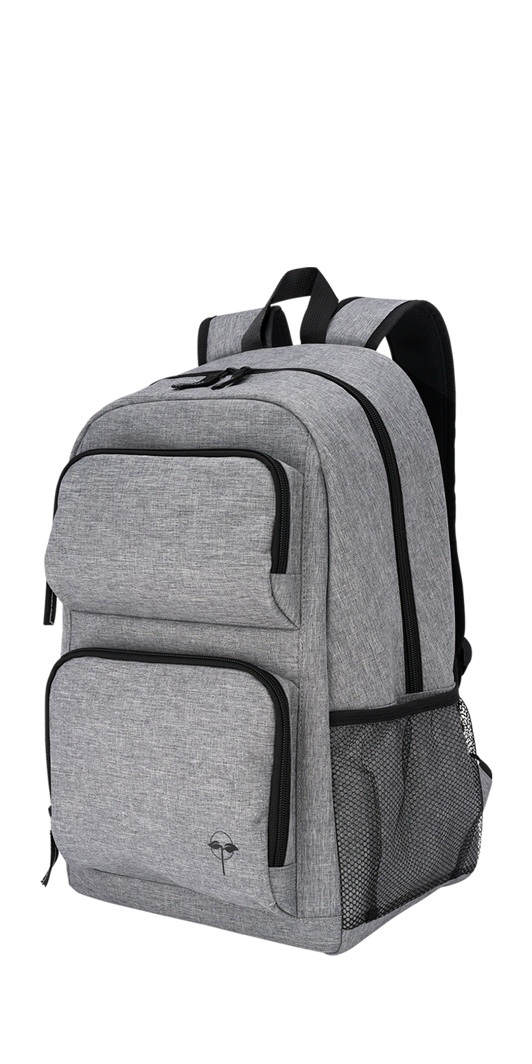 EarthTrendz EarthTrendz™ 26L rPET Whitewater Laptop Backpack - BG377 Gray