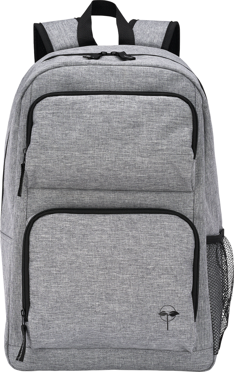 EarthTrendz EarthTrendz™ 26L rPET Whitewater Laptop Backpack - BG377 Gray