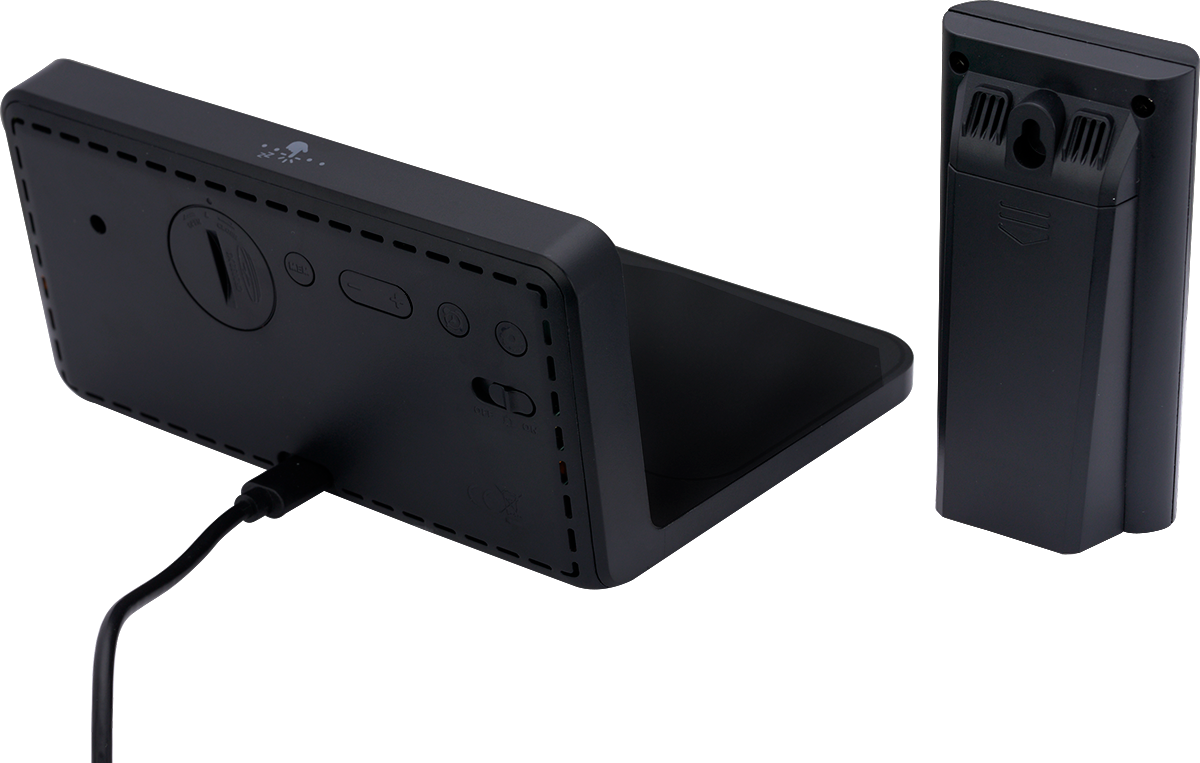 Digital Weather Station and Wireless Charger - DC36 Black