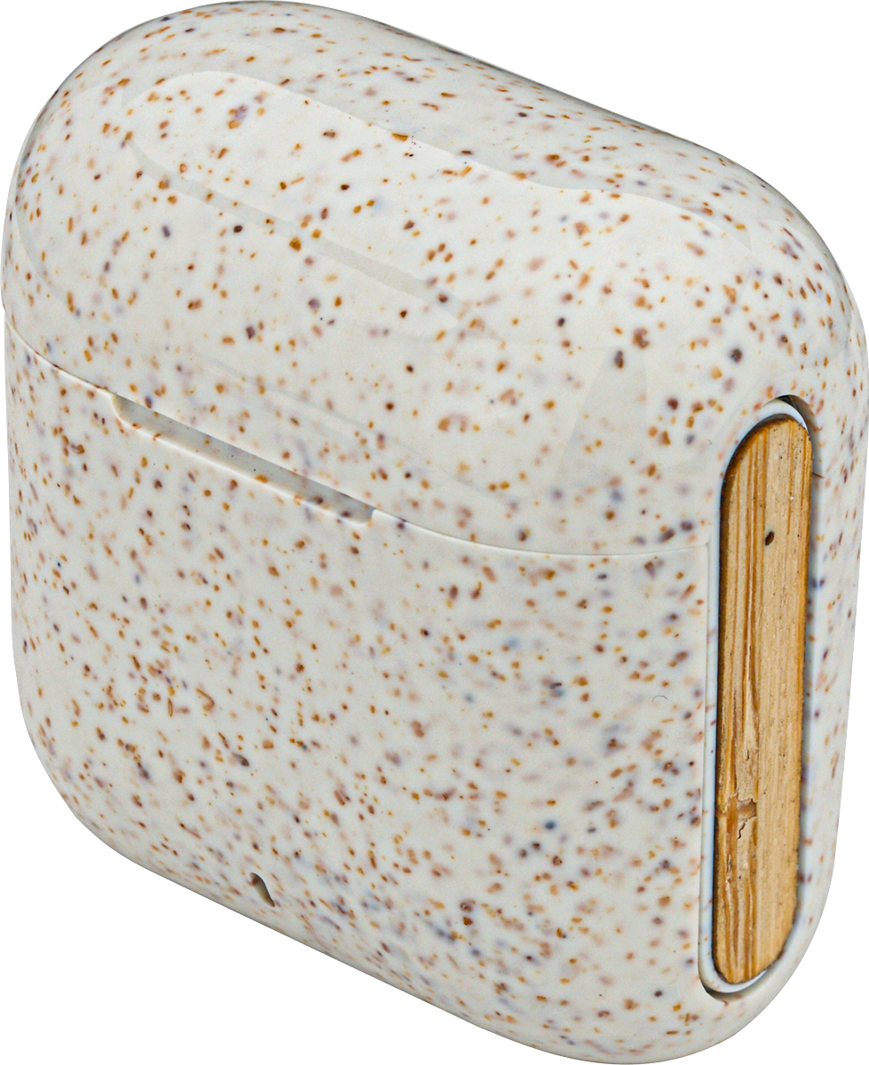 EarthTrendz EarthTrendz™ Wheat Straw & Bamboo Earbuds & Case - EL210 White