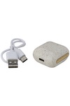 EarthTrendz EarthTrendz™ Wheat Straw & Bamboo Earbuds & Case - EL210 White