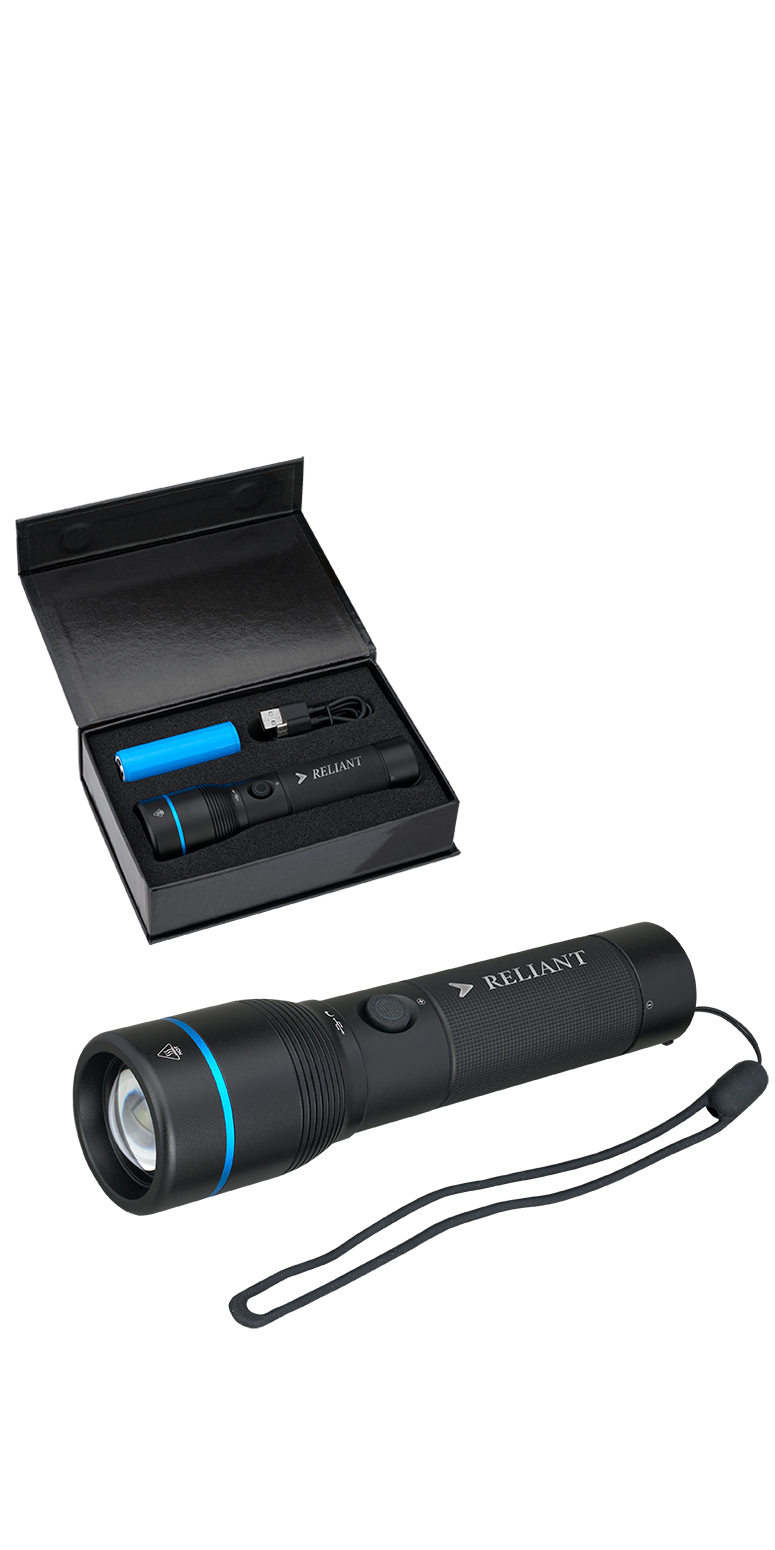 Urban Peak® Rechargeable 20W Crosshatch Flashlight - FL208 Black