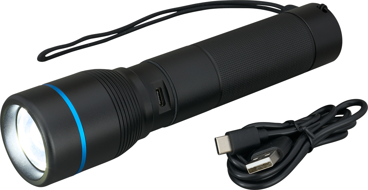 Urban Peak® Rechargeable 20W Crosshatch Flashlight - FL208 Black