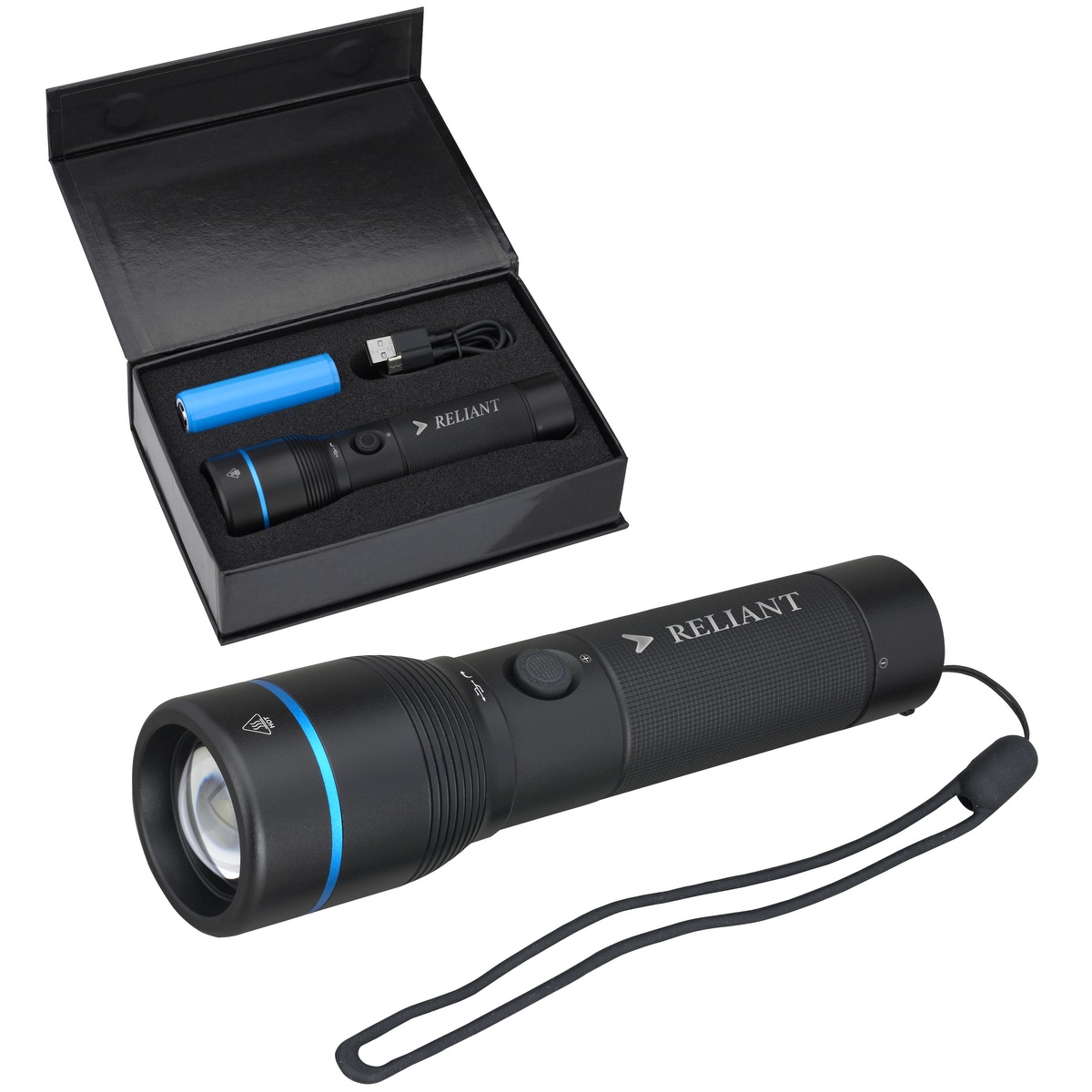 Urban Peak® Rechargeable 20W Crosshatch Flashlight - FL208 black