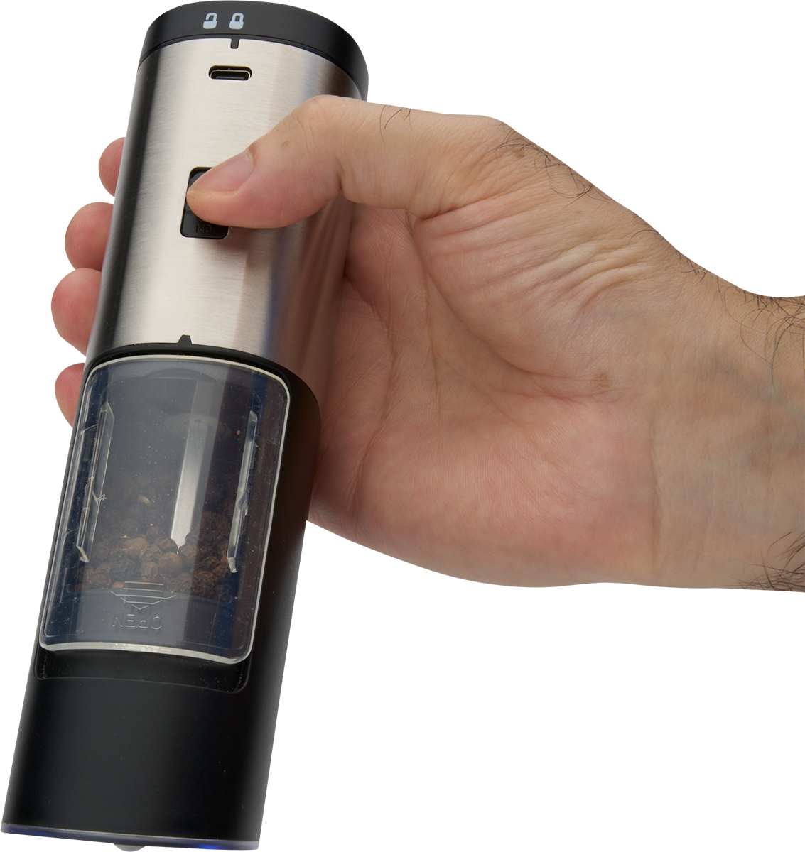 Rechargeable Salt or Pepper Spice Grinder - HW56 Stainless