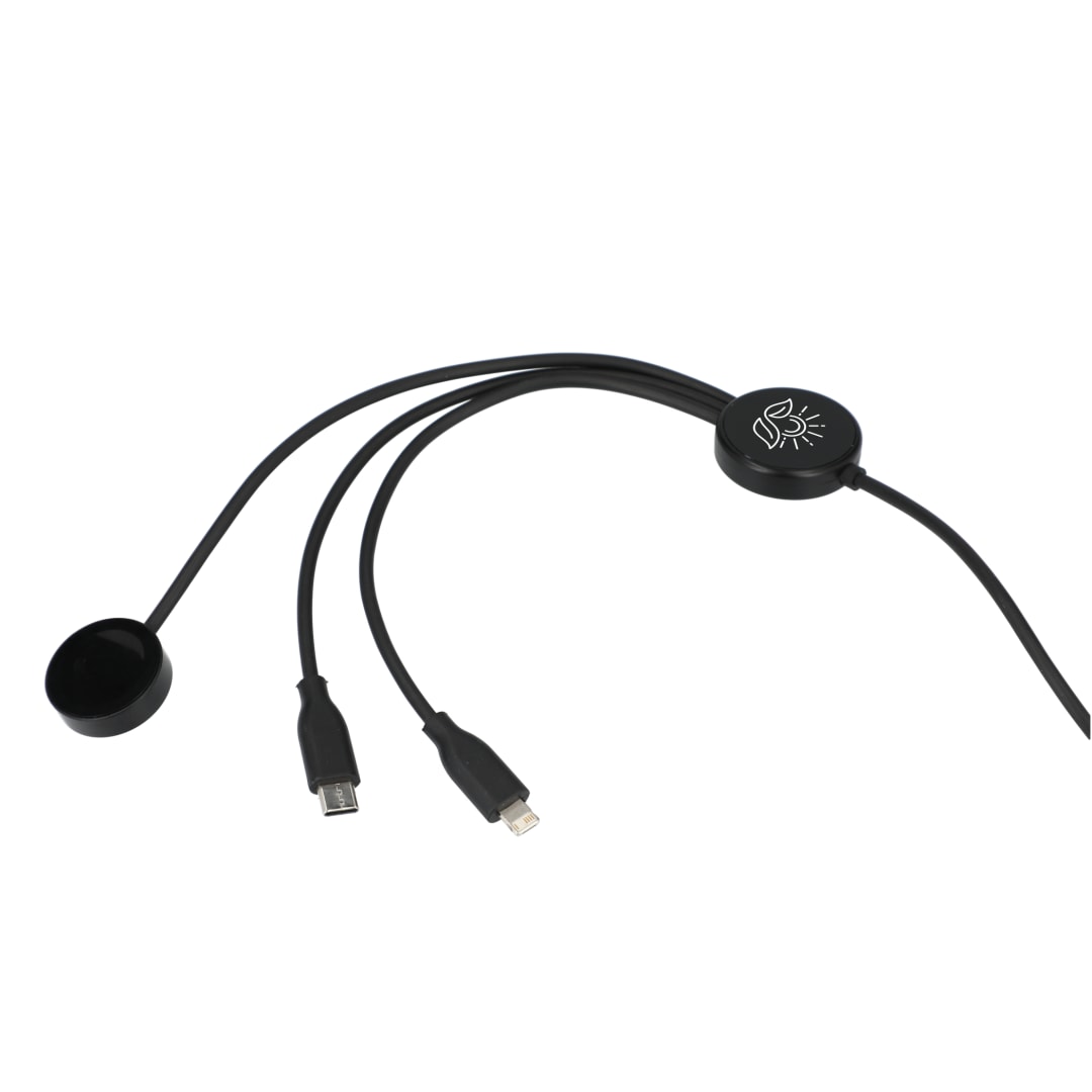 5-in-1 Long Charging Cables with iWatch Charger - 7143-65 Black