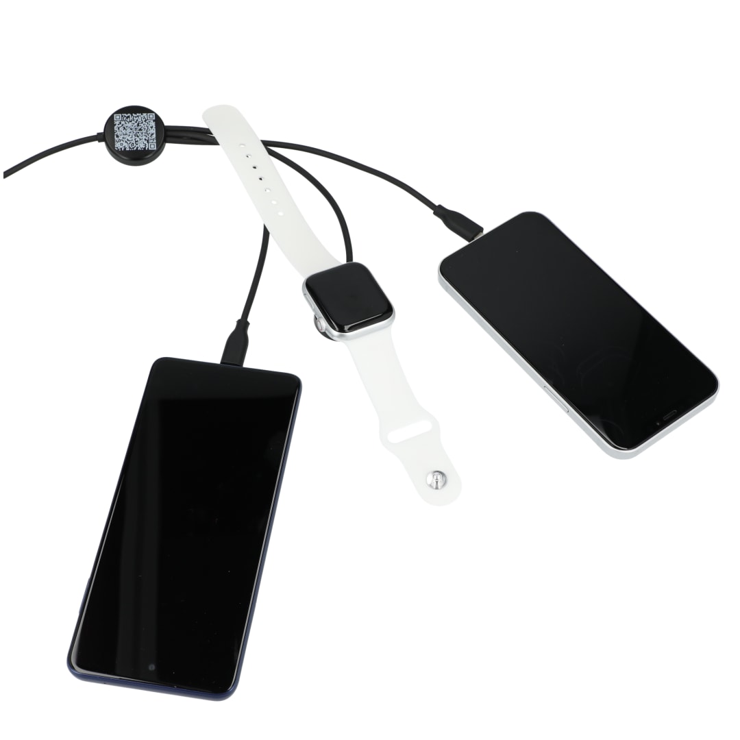 5-in-1 Long Charging Cables with iWatch Charger - 7143-65 Black