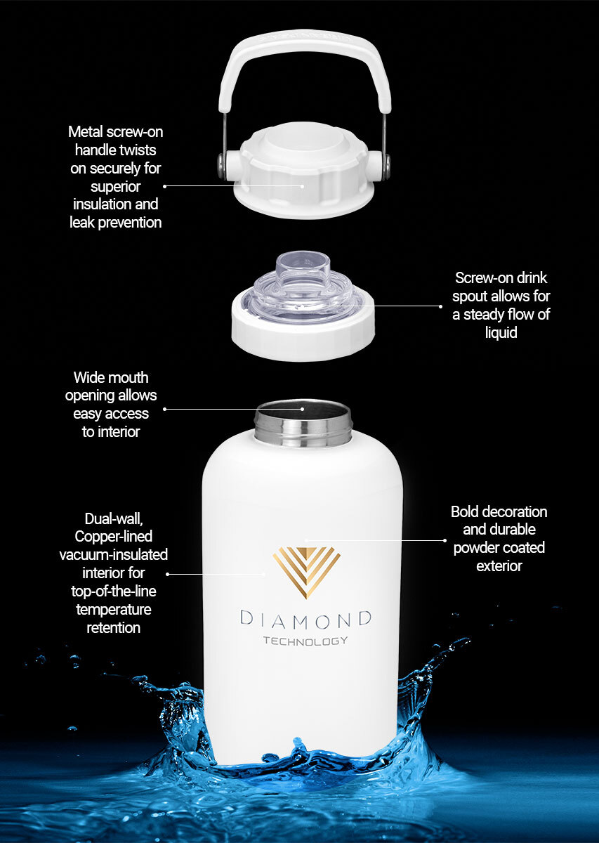 Urban Peak Bouteille d'eau Urban Peak® Dou Lid de 64 oz - SL181PR White