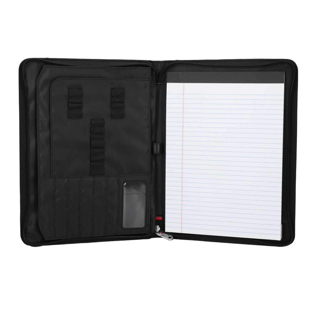 Wenger Wenger Recycled Zippered Padfolio - 9355-18 Black