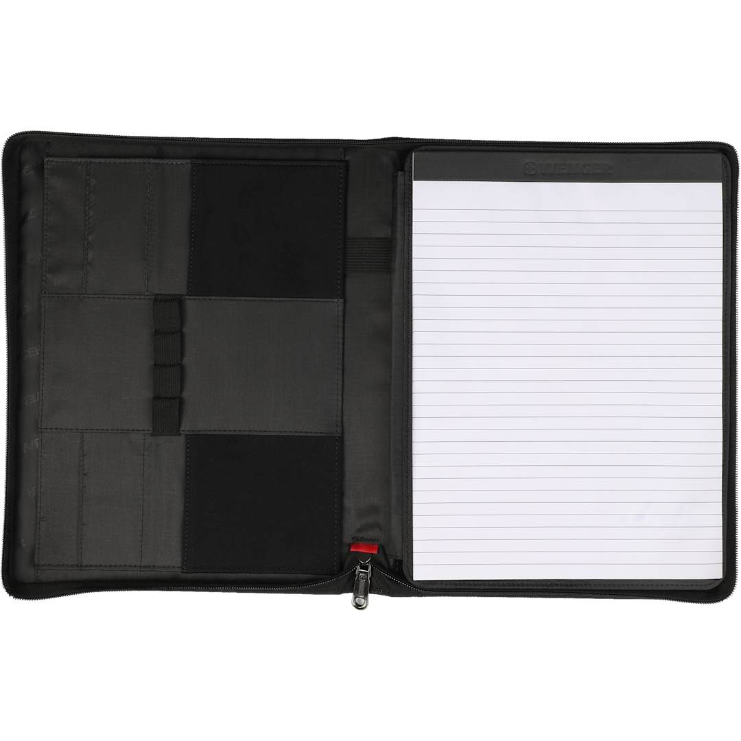 Wenger Wenger Recycled Tech Zippered Padfolio - 9355-19 Black