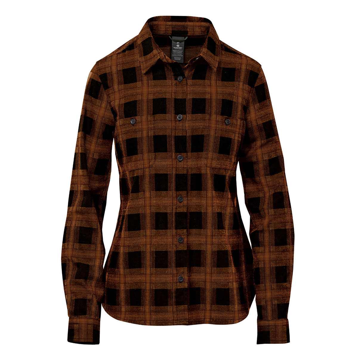 Stormtech Stormtech Women's Chesapeake L/S Shirt - CSL-2W BLACK- CAMEL PLAID