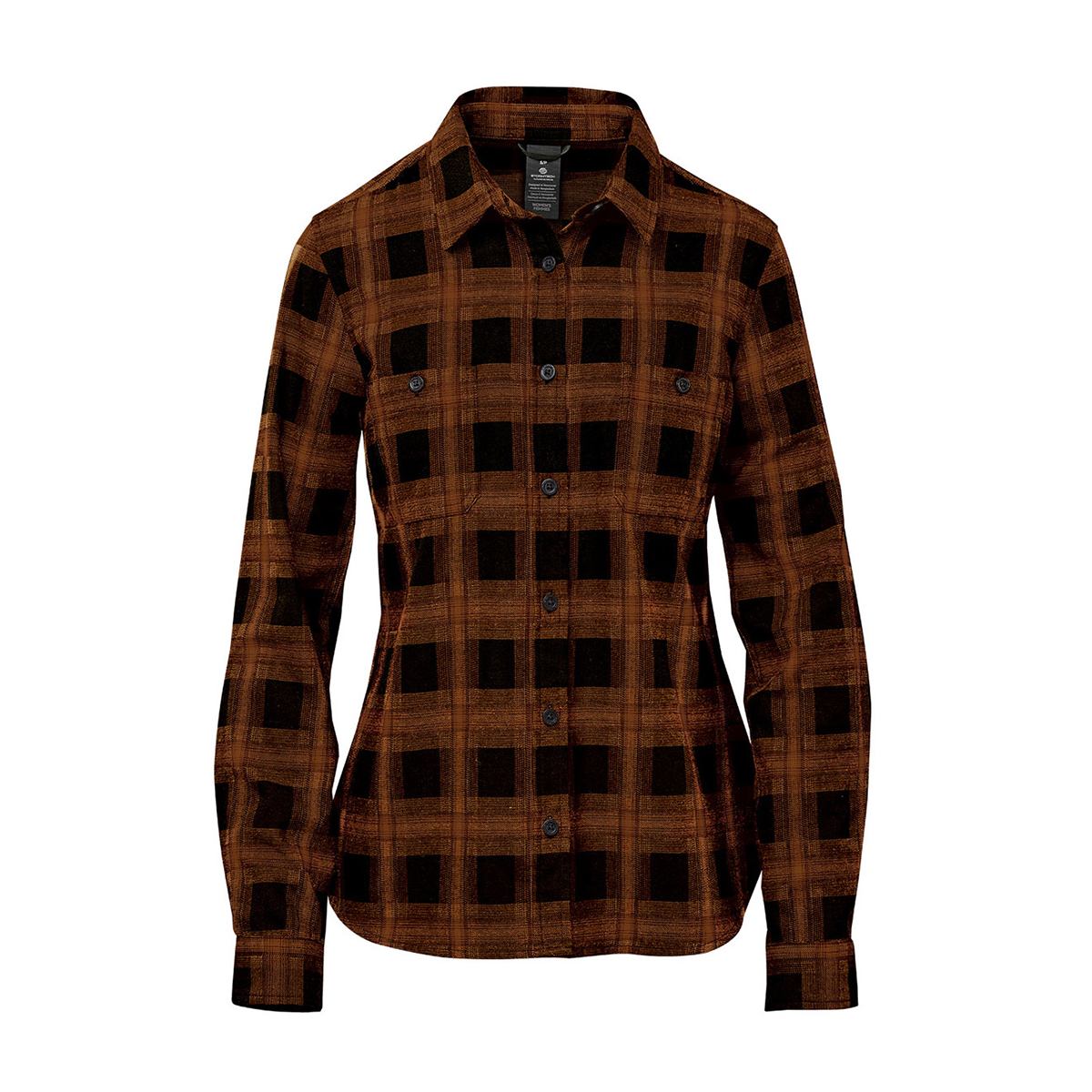 Stormtech Stormtech Women's Chesapeake L/S Shirt - CSL-2W BLACK- CAMEL PLAID