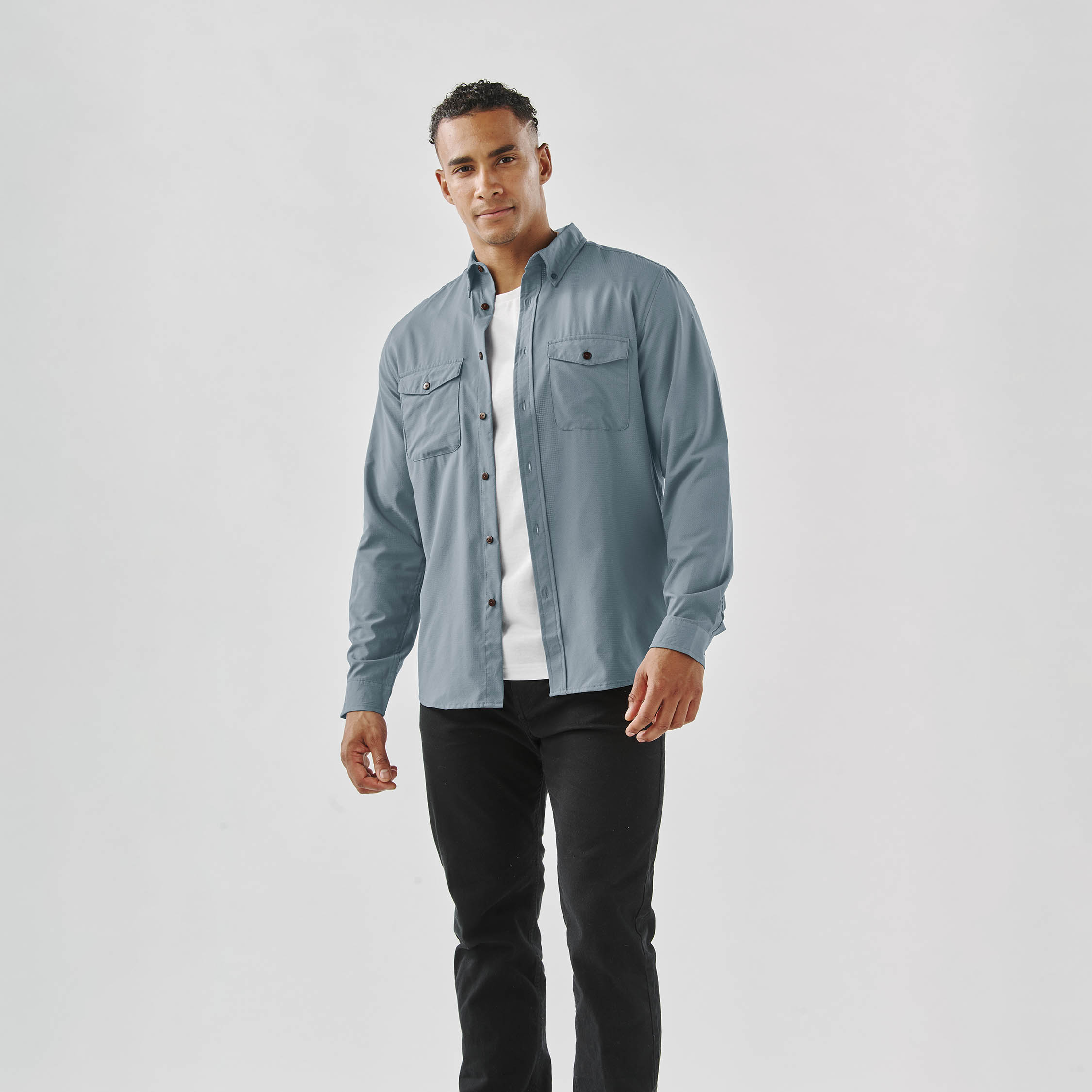 Stormtech Stormtech Men's Azores Quick Dry L/S Shirt - QRT-2 RETRO BLUE