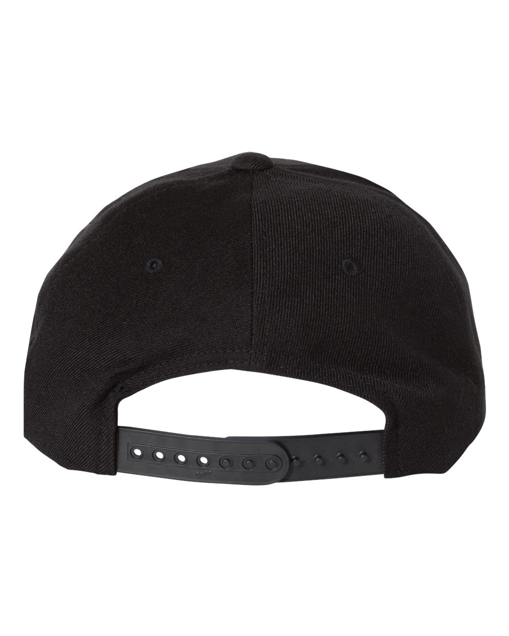 YP Classics Premium Five-Panel Curved Bill Snapback Cap - 5789M Black