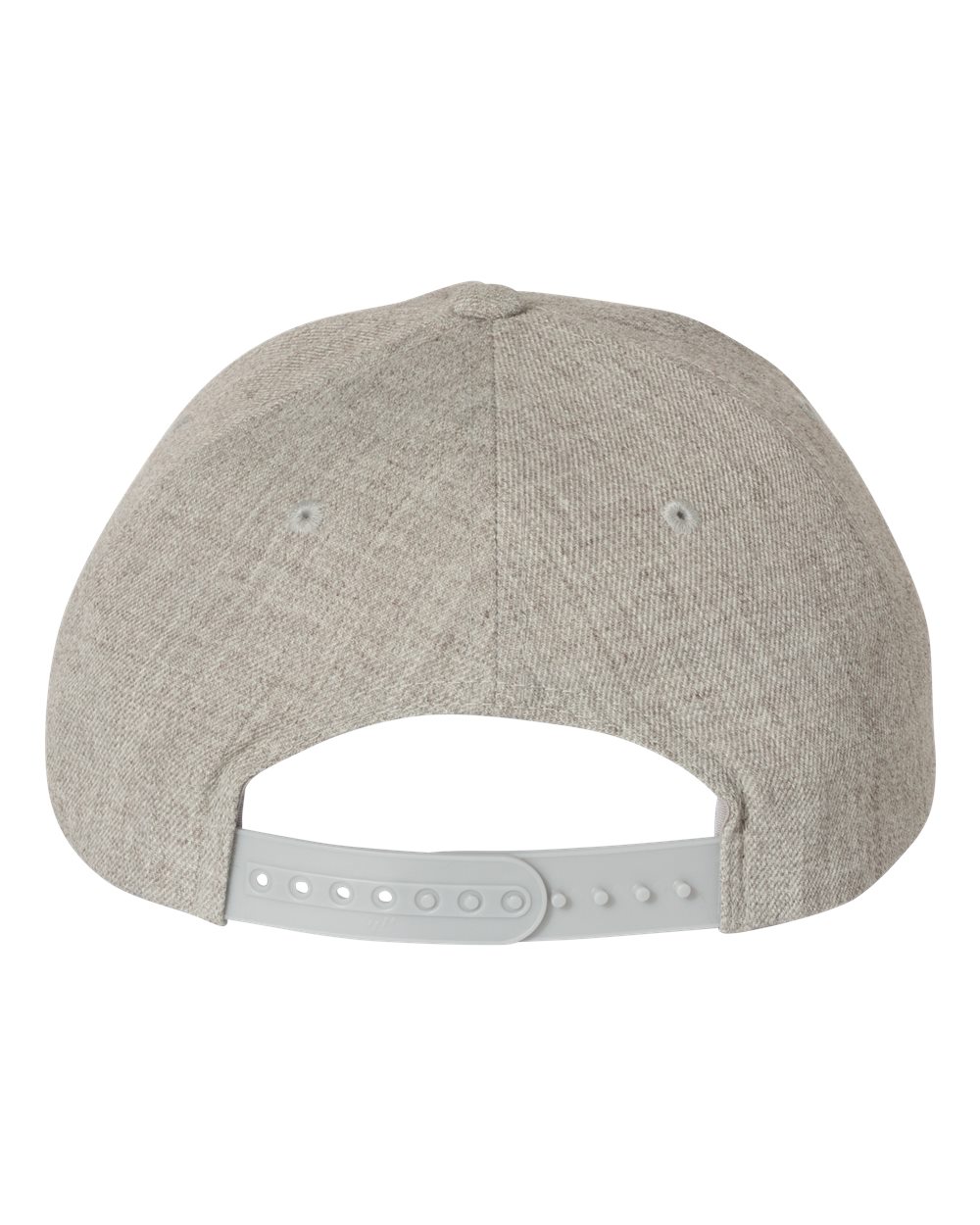 YP Classics Premium Five-Panel Curved Bill Snapback Cap - 5789M Heather Grey