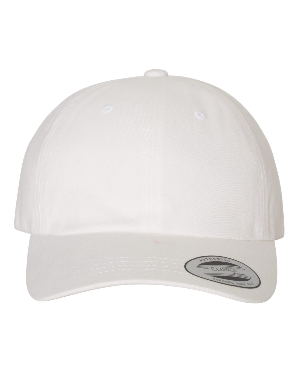 YP Classics Peached Cotton Twill Dad Hat - 6245PT White