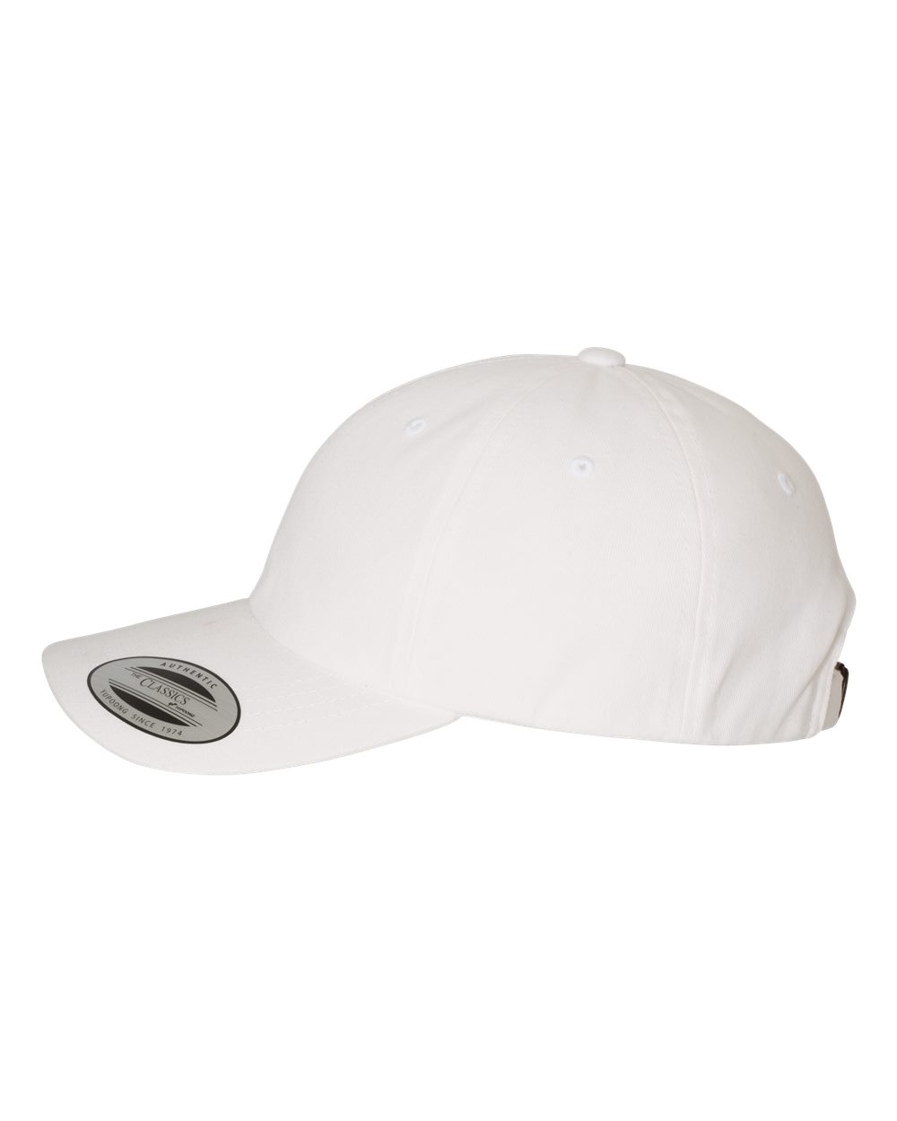 YP Classics Peached Cotton Twill Dad Hat - 6245PT White