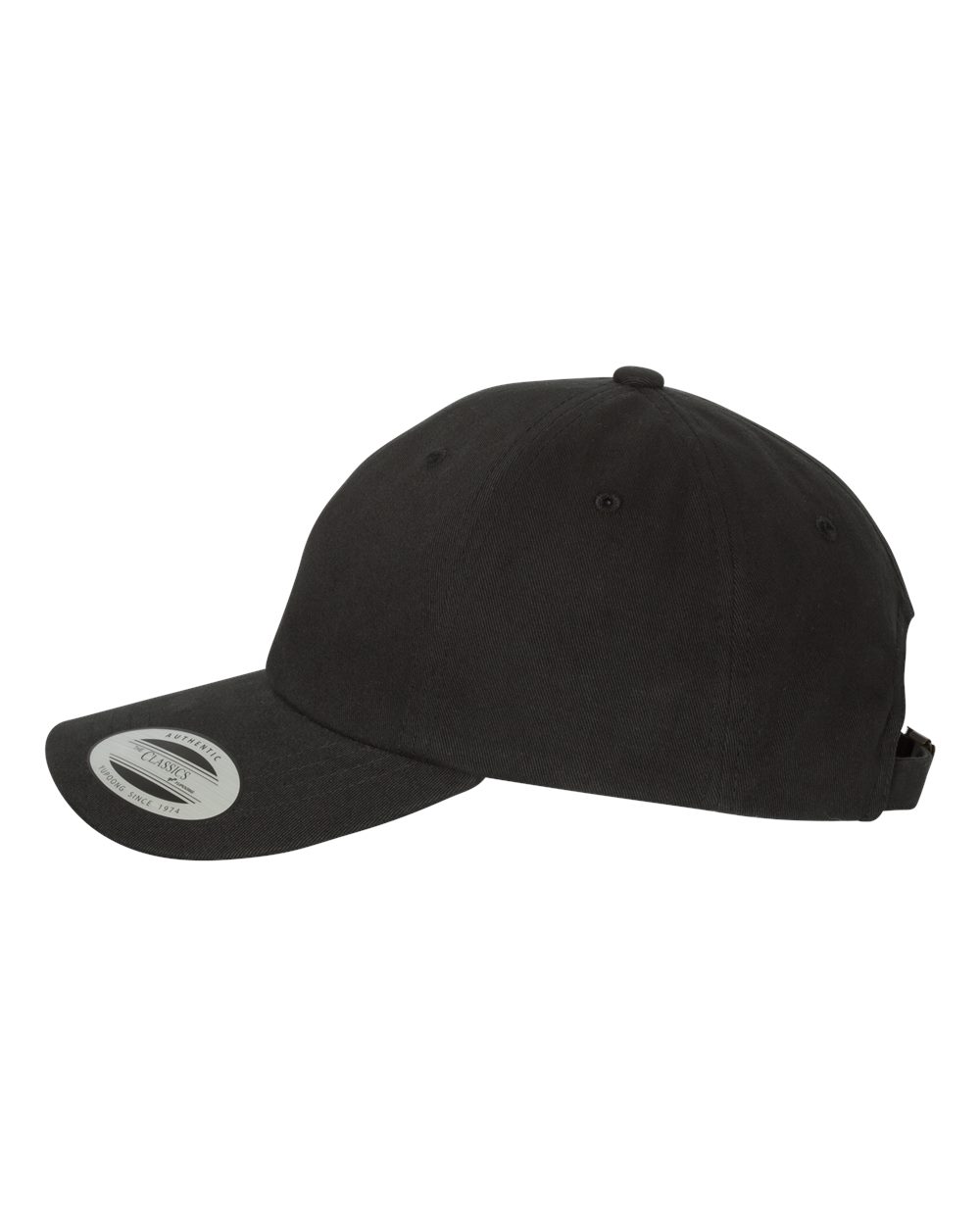 YP Classics Peached Cotton Twill Dad Hat - 6245PT Black