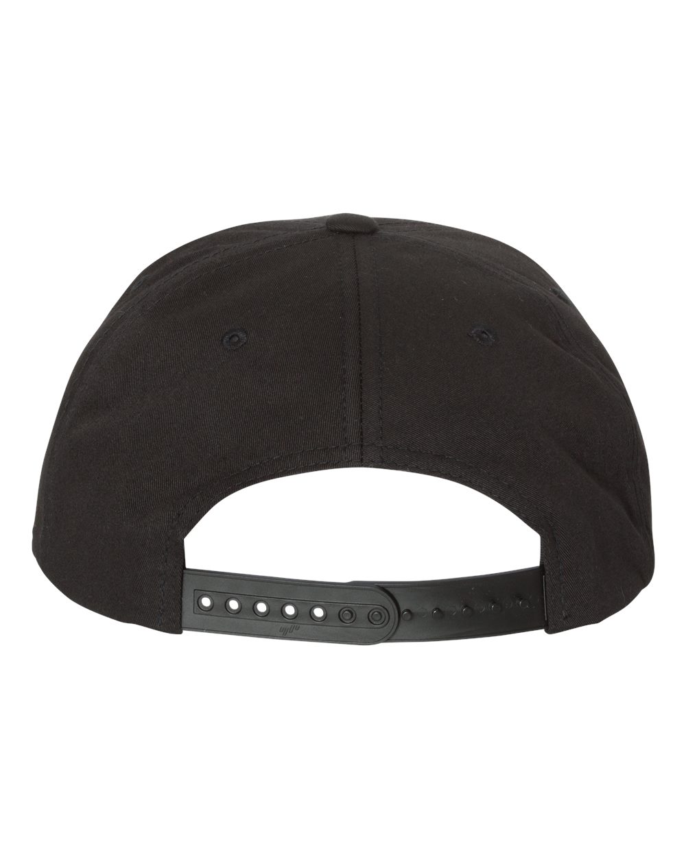 YP Classics Lightly-Structured Five-Panel Snapback Cap - 6502 Black