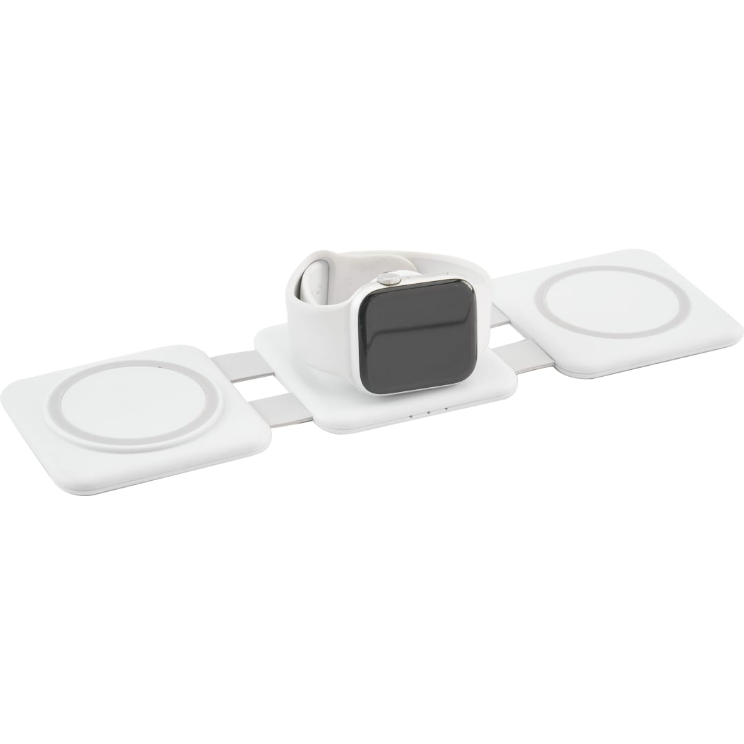 3-in-1 Power Fold 15W MagClick™ Wireless Chargers - 7143-61 White