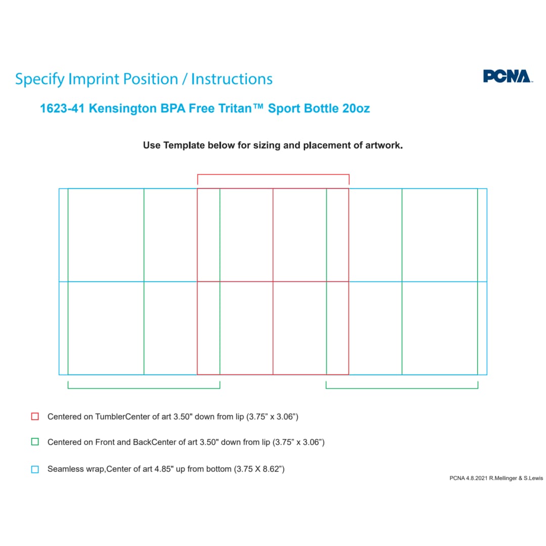 Kensington BPA Free Tritan™ Sport Bottle 20oz - 1623-41 Clear