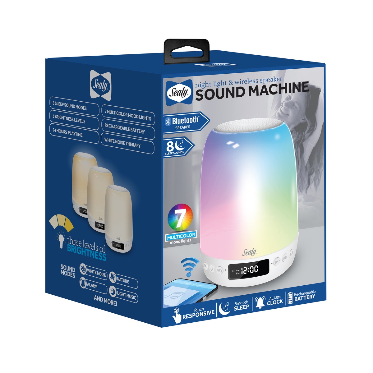 Sealy Sealy® Night Light Wireless Speaker Sound Machine - EBY16 White