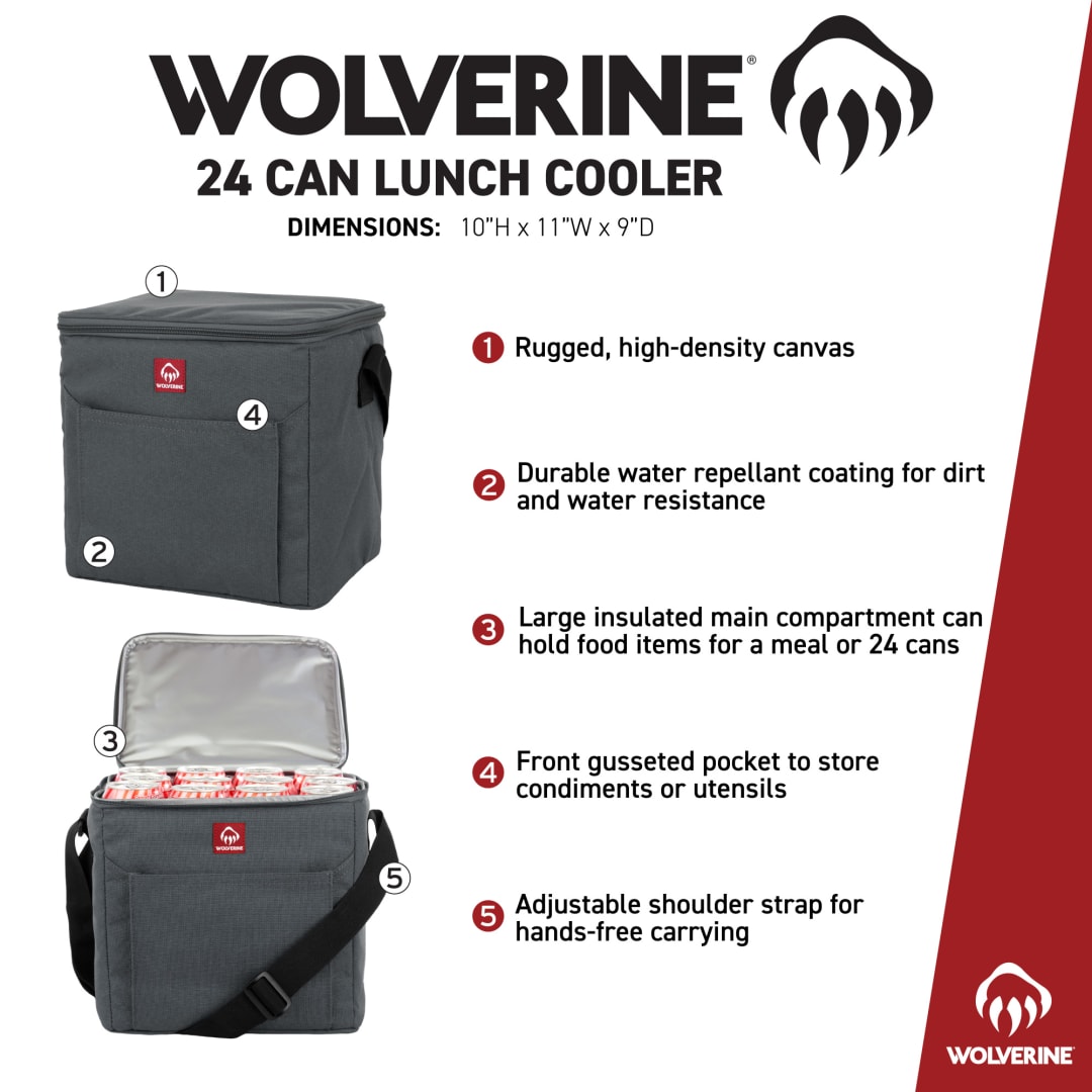 Wolverine Wolverine 24 Can Lunch Cooler - 1883-01 Black