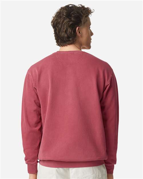 Comfort Colors Unisex Garment-Dyed Crewneck Sweatshirt - 1566 Crimson