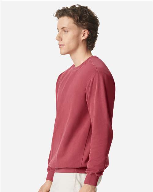 Comfort Colors Unisex Garment-Dyed Crewneck Sweatshirt - 1566 Crimson
